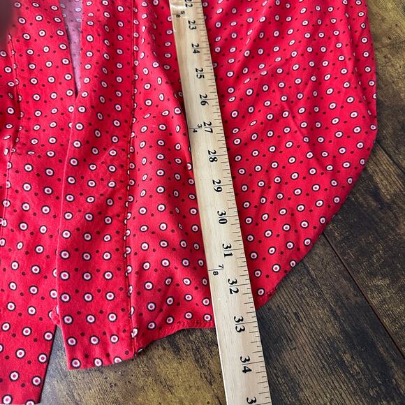 Free people forget me not kimono cardigan size small red floral brunch cover up - Picture 10 of 11